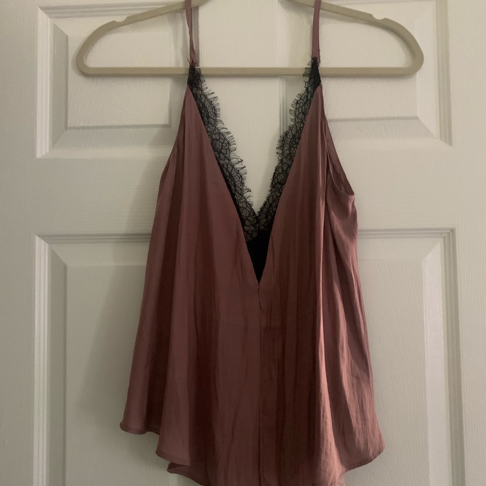 Deep V Purple Lacey Tank Top!!!!! NEVER WORN!!!!!